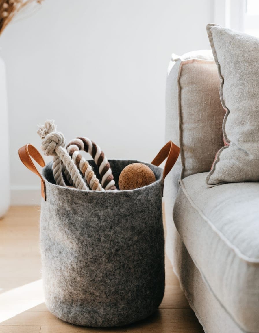 Felt Toy Basket, view 2