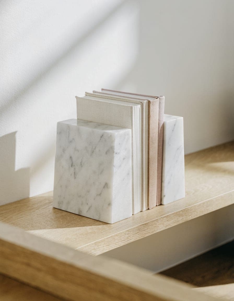 Marble Bookends