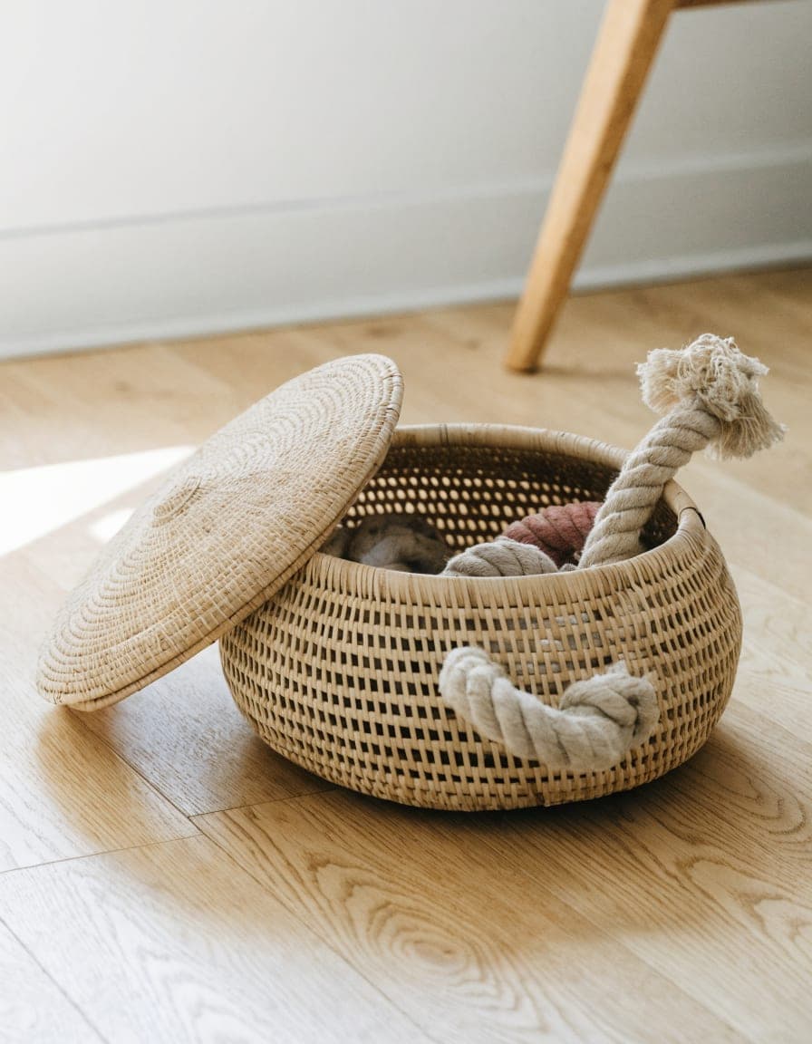 Rattan Toy Basket