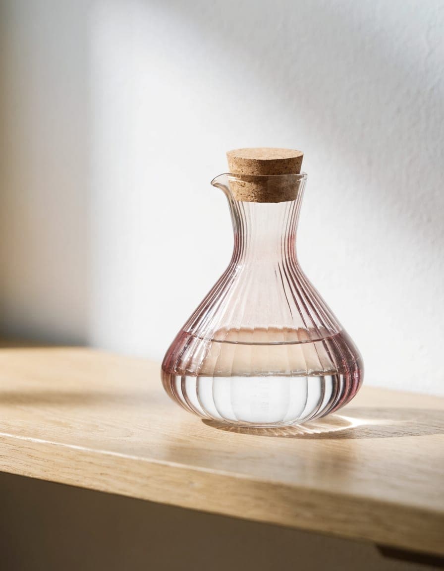 Ribbed Glass Carafe