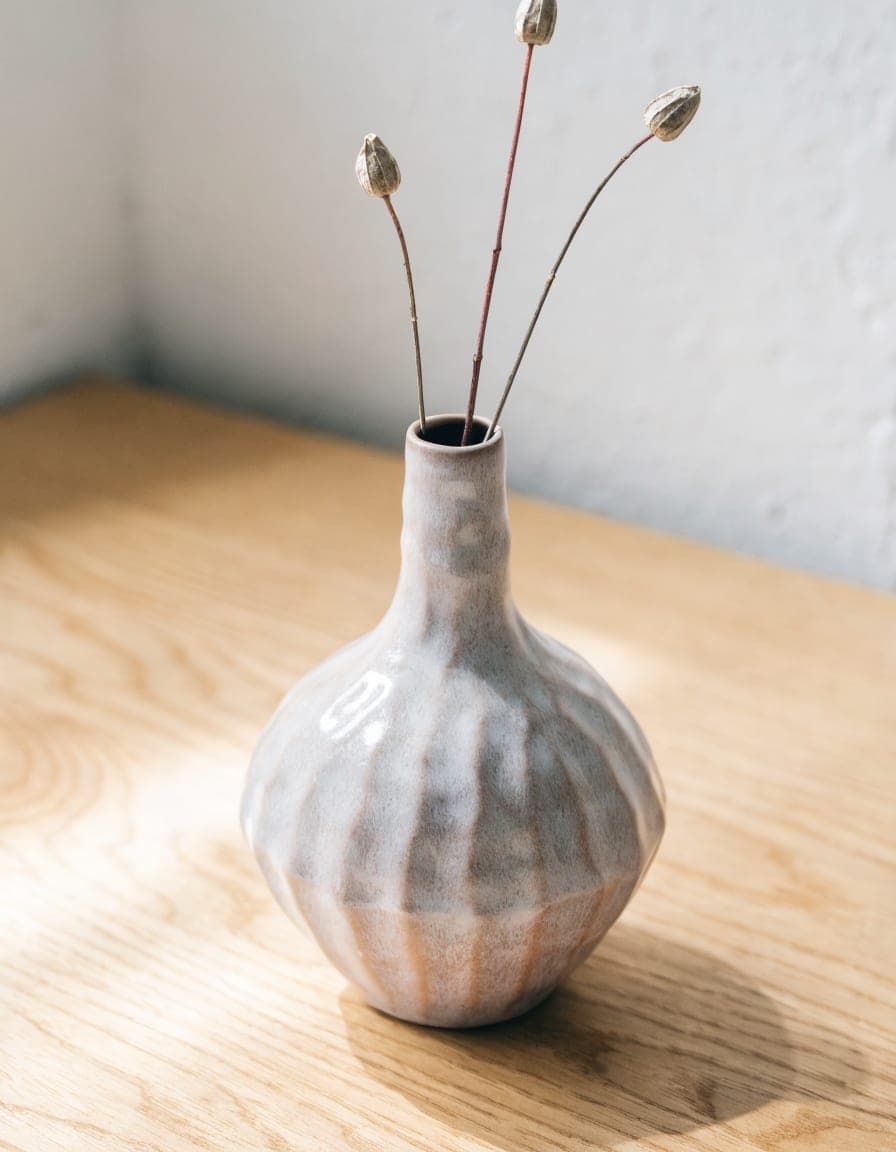 Ripple Stoneware Vase