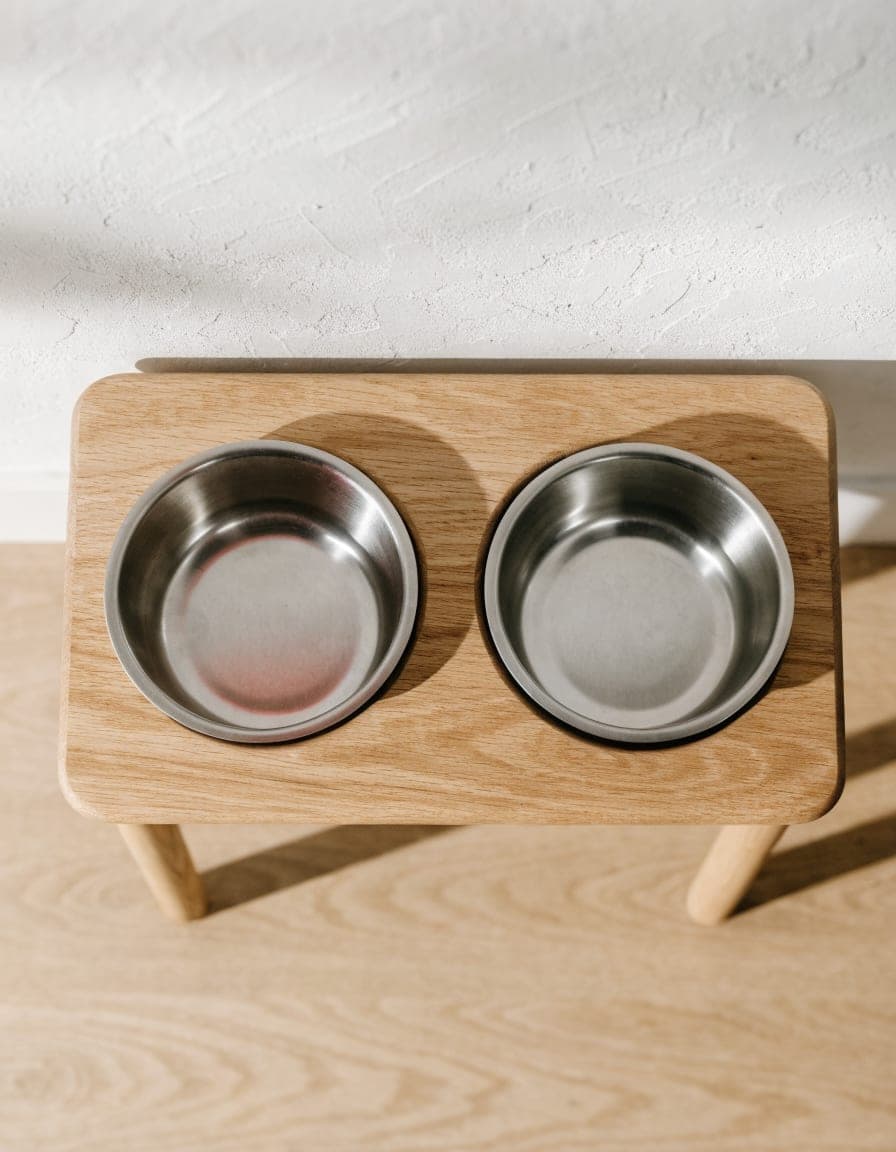 Raised Oak Bowl Stand, view 2