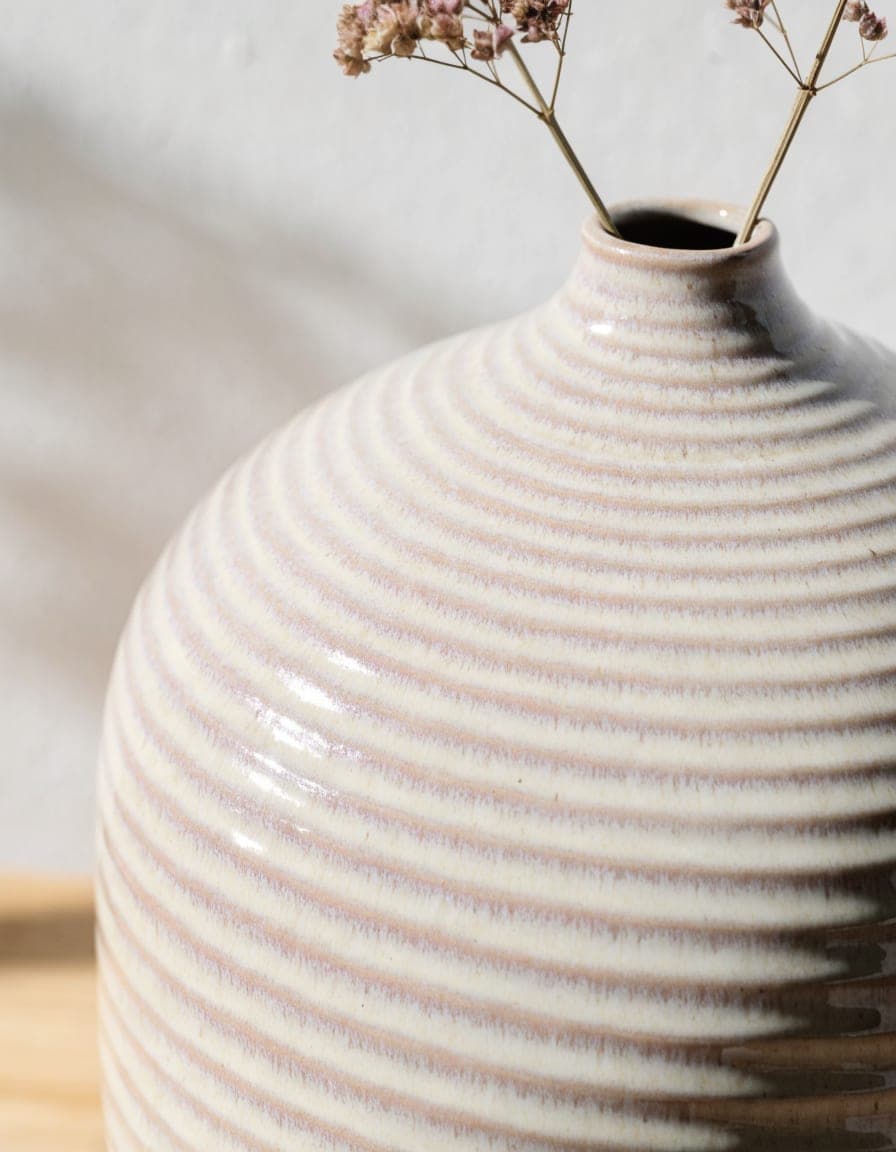 Ripple Stoneware Vase, view 2
