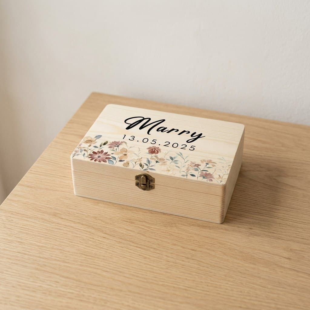 Baby keepsake box, Wildflower
