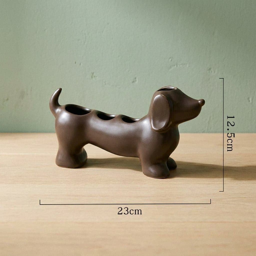 Dachshund brush holder, view 4