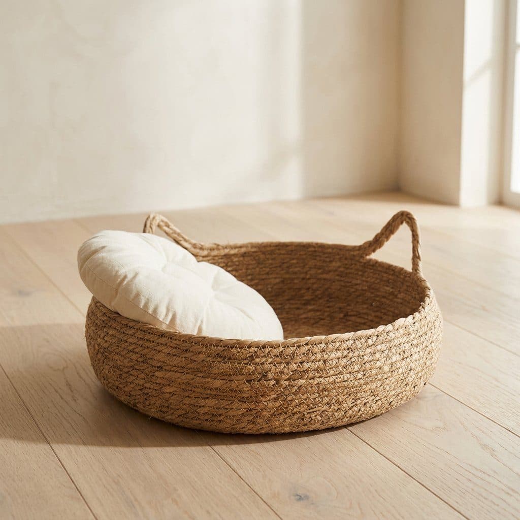 Woven pet bed, view 3